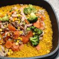 Curry-Reis mit Huhn und Gemüse