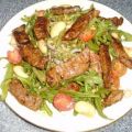 Bohnen - Steak - Salat