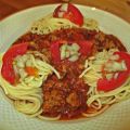Spaghetti mit Fleisch-Tomatensoße