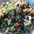Spinat-Couscous mit Paprika und Cashews (vegan)