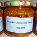 Physalis-Cranberries-Ingwer Marmelade