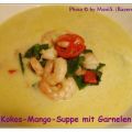Kokos-Mango-Suppe mit Garnelen