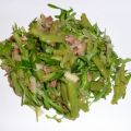 Bohnensalat mit Birnen und Speck