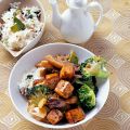 Gegrillter Tofu mit Brokkoli und Algenreis