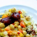 Veganes Kichererbsen-Curry mit Dattelreis