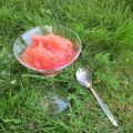 Gefrorenes Wassermelonen-Limetten-Dessert