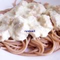 Kochen: Lachs in Käsesauce zu Spaghetti
