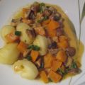 Kürbis-Pilzpfanne mit Kartoffeln