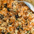 Möhren-Reis-Salat mit Fetakäse und Oliven