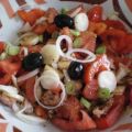 Salat: Tomatensalat mit Palmherzen und Thunfisch