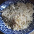 Reis mit Erdnuss-Sauce
