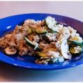 vegane Zucchini-Champignons-Reispfanne