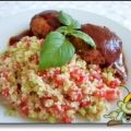 Couscous Salat  mit Frikadellen