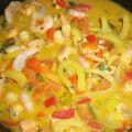 Garnelen-Lachs Suppe mit Anisaroma