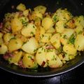 Bratkartoffeln mit Lauch und Speck