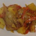 Kartoffel-Paprika-Pfanne mit Salchichas