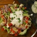 Salat : Griechischer Nudelsalat