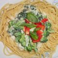 Brokkoli-Spaghetti mit Gorgonzola Basilikum[...]