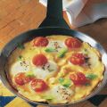 Tomaten-Omelett mit Mozzarella
