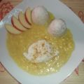 Pochierte Eier mit Apfel-Curry-Soße