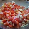 Paprika-Tomate-Apfel-Zwiebel-Salat