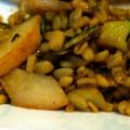 Curry-Ebly mit geröstetem Fenchel und Birnen