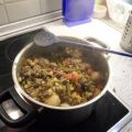Kabanossi Gemüse Hack Pfanne mit Reis