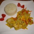Curry-Hähnchen mit Ingwer-Reis