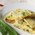 Bärlauch-Omelett mit Brie überbacken