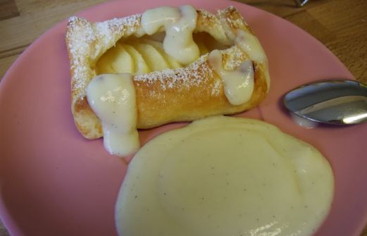 Rezept: Apfeljalousie mit Vanillecreme
