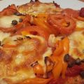 Pizza alla Theresa mit Thunfisch/Hüttenkäseboden
