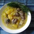 Gurken- Kartoffel- Suppe mit Fleischbällchen ([...]