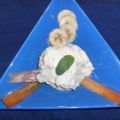 Vanille-Bananencreme mit Papaya
