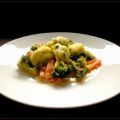 Bärlauch - Gnocchi und Broccoli-Karotten-Gemüse