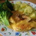 Hähnchen in Senf- Sahne-Soße mit Broccoli