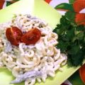 Gabelspaghettisalat mit Erbsen, Champignons und[...]