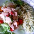 Kräuterspätzle mit Salat