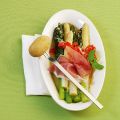 Lauwarmer Spargel-Schinken-Salat