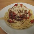 Spaghetti Bolognese mit Paprika