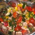 Weiße Bohnen Salat mit getrockneten Tomaten