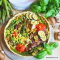 Gemüse-Tarte mit Kichererbsen.vegan
