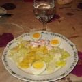 Bunte Salat-Eier-Platte aus der Mühle