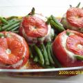 Gemüse:   Gebackene Tomaten mit grünen Bohnen
