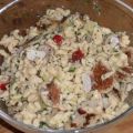 Spätzle-Weißwurst-Salat
