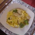 Tagliatelle mit Hähnchen - Broccoli Sahne Soße
