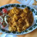 Geflügel Curry mit Aubergine und Kokosmilch