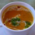Karotten - Sahne - Suppe mit rotem Pfeffer