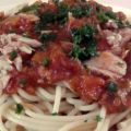 Spaghetti mit Tomaten-Thunfisch-Soße