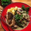 Green Herb Curry with Fried Oyster Mushrooms[...]