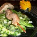 Asia Thunfischspiesse mit Koriander- Gurkensalat